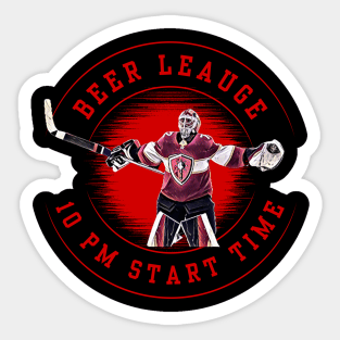 Hockey Goalie Beer league Sticker